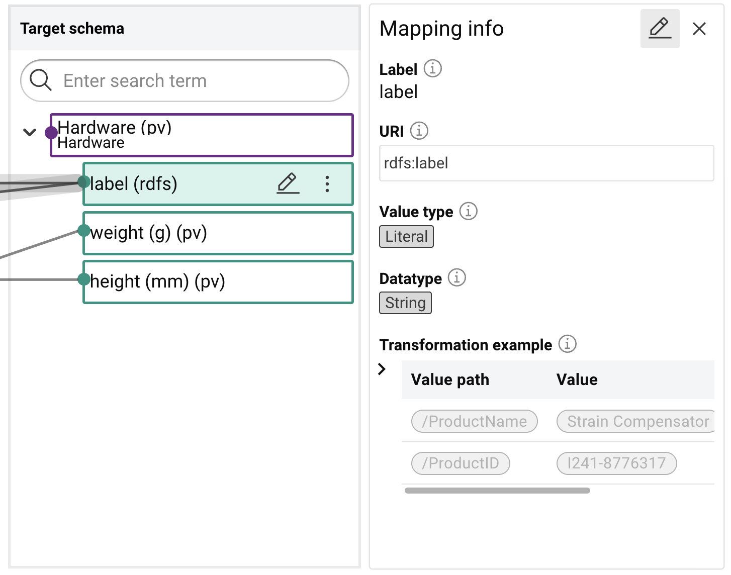 Editing a saved rule